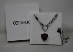 An as new Coeur De Lion Magic Crystal Amethyst Necklace 5054/10-0824 (RRP £129).