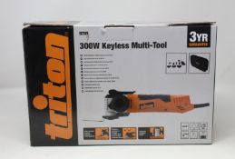 A boxed as new Triton TMUTL 300W Keyless Multi-Tool.