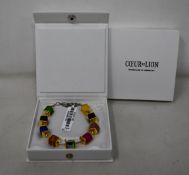 Two as new Coeur De Lion Geo Cube Multi-Coloured Bracelet 4747-1500 (RRP £85).
