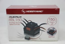 A boxed as new HobbyWing QuicRun 8BL150 brushless electronic speed controller (QUICRUN-WP-8BL150-