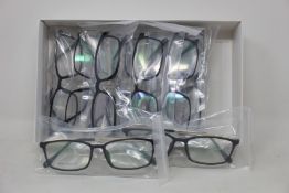 Twelve pairs of as new B Ultem H66007 glasses frames.