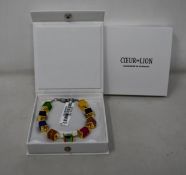 Two as new Coeur De Lion Geo Cube Multi-Coloured Bracelet 4747-1500 (RRP £85).