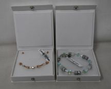 An as new Coeur De Lion Geo Cube Light Green Bracelet 4017/30-0520 (RRP £75) and an as new Coeur