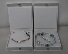 An as new Coeur De Lion Geo Cube Light Green Bracelet 4017/30-0520 (RRP £75) and an as new Coeur