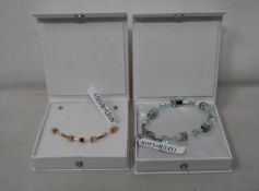 An as new Coeur De Lion Geo Cube Light Green Bracelet 4017/30-0520 (RRP £75) and an as new Coeur