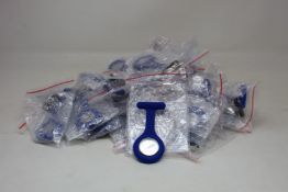 A quantity of as new Hosptrix nurses watches with blue silicon pin/strap (Approximately 25).