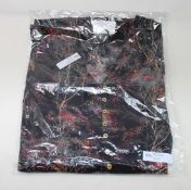 An as new Athena Procopiou Black Muguet button dress in silk (One size).