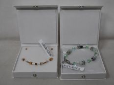 An as new Coeur De Lion Geo Cube Light Green Bracelet 4017/30-0520 (RRP £75) and an as new Coeur