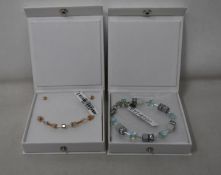 An as new Coeur De Lion Geo Cube Light Green Bracelet 4017/30-0520 (RRP £75) and an as new Coeur