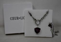 An as new Coeur De Lion Magic Crystal Amethyst Necklace 5054/10-0824 (RRP £129).