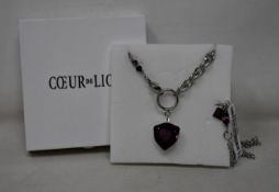 An as new Coeur De Lion Magic Crystal Amethyst Necklace 5054/10-0824 (RRP £129).