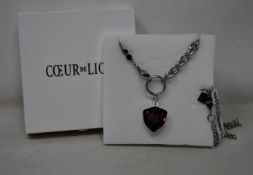 An as new Coeur De Lion Magic Crystal Amethyst Necklace 5054/10-0824 (RRP £129).