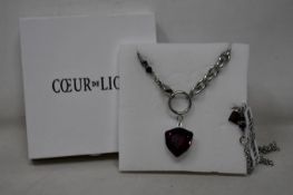 An as new Coeur De Lion Magic Crystal Amethyst Necklace 5054/10-0824 (RRP £129).