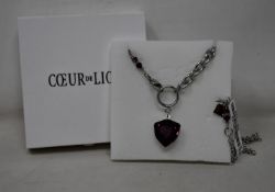 An as new Coeur De Lion Magic Crystal Amethyst Necklace 5054/10-0824 (RRP £129).