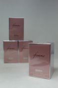 Four boxed as new Hugo Boss Femme eau de parfum (75ml).