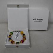 Two as new Coeur De Lion Geo Cube Multi-Coloured Bracelet 4747-1500 (RRP £85).