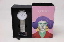 A women's as new Coluri Kahlo watch in snow (RRP £139).