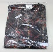An as new Athena Procopiou Black Muguet button dress in silk (One size).