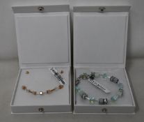 An as new Coeur De Lion Geo Cube Light Green Bracelet 4017/30-0520 (RRP £75) and an as new Coeur