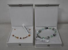 An as new Coeur De Lion Geo Cube Light Green Bracelet 4017/30-0520 (RRP £75) and an as new Coeur