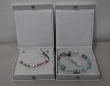 An as new Coeur De Lion Geo Cube Light Green Bracelet 4017/30-0520 (RRP £75) and an as new Coeur