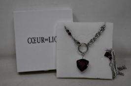 An as new Coeur De Lion Magic Crystal Amethyst Necklace 5054/10-0824 (RRP £129).