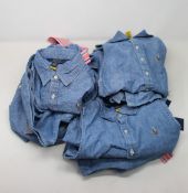 Seven girls as new Ralph Lauren Chambray dresses (Sizes 6X, 7, 8, 10, 12, 14, 16).