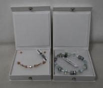 An as new Coeur De Lion Geo Cube Light Green Bracelet 4017/30-0520 (RRP £75) and an as new Coeur