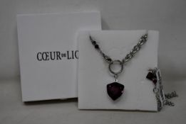 An as new Coeur De Lion Magic Crystal Amethyst Necklace 5054/10-0824 (RRP £129).