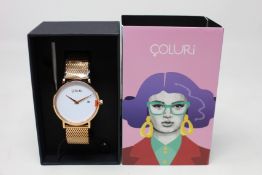 A women's as new Coluri Pankhurst watch in snow (RRP £139).