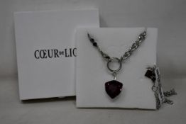 An as new Coeur De Lion Magic Crystal Amethyst Necklace 5054/10-0824 (RRP £129).