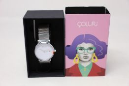 A women's as new Coluri Pankhurst watch in snow (RRP £139).