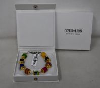 Two as new Coeur De Lion Geo Cube Multi-Coloured Bracelet 4747-1500 (RRP £85).