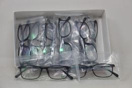 Twelve pairs of as new B Ultem H66036 glasses frames.