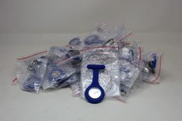 Thirty as new Hosptrix nurses watches with blue silicon pin/strap.