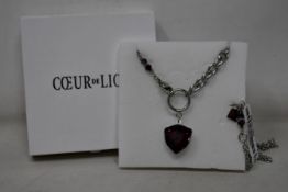 An as new Coeur De Lion Magic Crystal Amethyst Necklace 5054/10-0824 (RRP £129).