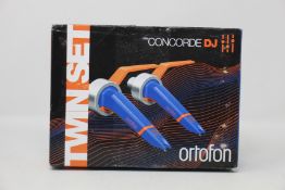 A boxed as new Ortofon Concorde DJ Twin Set.
