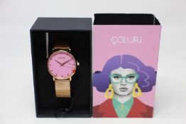 A women's as new Coluri Kahlo watch in snow (RRP £139).