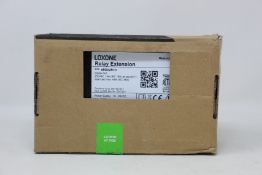 A boxed as new Loxone Relay Extension (Item no. 100038).
