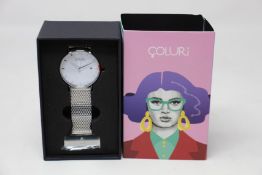 A women's as new Coluri Kahlo watch in snow (RRP £139).