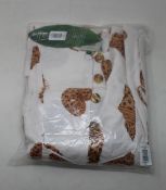 An as new Farm Rio leopard shell matelassé romper (S - RRP $195).