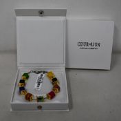 Two as new Coeur De Lion Geo Cube Multi-Coloured Bracelet 4747-1500 (RRP £85).