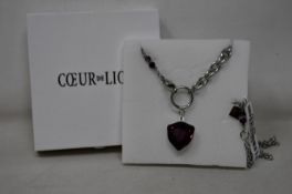 An as new Coeur De Lion Magic Crystal Amethyst Necklace 5054/10-0824 (RRP £129).