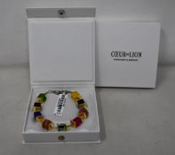 Two as new Coeur De Lion Geo Cube Multi-Coloured Bracelet 4747-1500 (RRP £85).