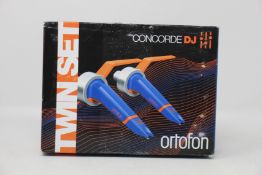A boxed as new Ortofon Concorde DJ Twin Set.