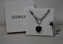 An as new Coeur De Lion Magic Crystal Amethyst Necklace 5054/10-0824 (RRP £129).