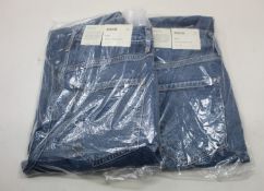 Two pairs of as new Agolde Riley jeans (Size 27).