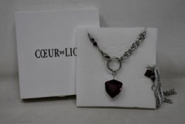 An as new Coeur De Lion Magic Crystal Amethyst Necklace 5054/10-0824 (RRP £129).