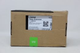 A boxed as new Loxone Relay Extension (Item no. 100038).