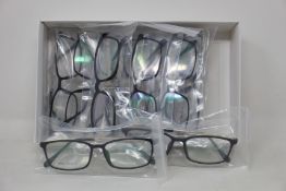 Twelve pairs of as new B Ultem H66007 glasses frames.